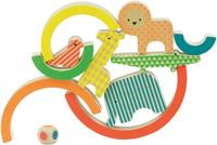 Petit Collage houten stapeltoren regenboog 17 cm 10 delig - thumbnail