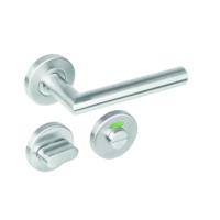 Intersteel Deurkruk Jura hoek 90° op rozet met toilet-/badkamersluiting 7mm EN1906/4 - RVS - thumbnail