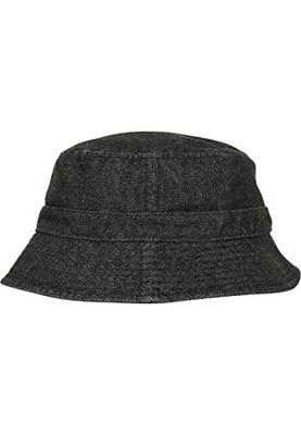 Flexfit FX5003DB Denim Bucket Hat - Black/Grey - One Size