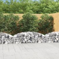VidaXL Schanskorf gewelfd 200x50x40/60 cm gegalvaniseerd ijzer - thumbnail