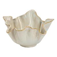 Schaal van keramiek, beige (B/H/D) 22x12x21 cm - thumbnail