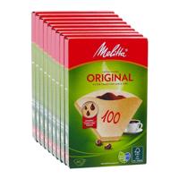 Melitta - Koffiefilters 100 Bruin - 9x 40 stuks - thumbnail