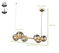 ECO-Light PLUTO 9110-S6 GO Hanglamp E14 Goud - thumbnail