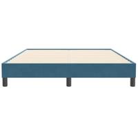 Bedframe zonder matras 160x210 cm fluweel donkerblauw - thumbnail