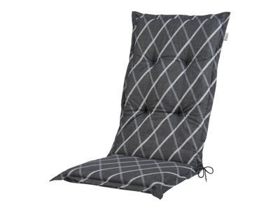 LIVARNO Tuinstoelkussen hoge rug Valencia/Miami 120 x 50 cm (Antraciet/gestreept)