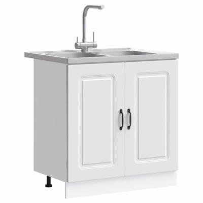 Keukenkast met opslag Kalmar Wit 80 x 46 x 81,5 cm Bewerkt hout