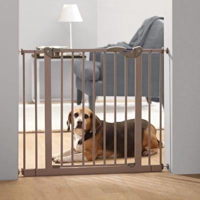 SAVIC DOG BARRIER AFSLUITHEK MET KLEINE DEUR GRIJS 74-84X107 CM