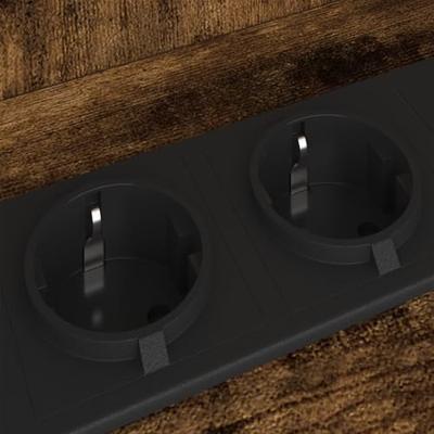 Nachtkastje Gerookt eiken 55 x 31 x 76 cm Bewerkt hout