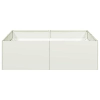 Plantenbak 100x100x30 cm staal wit