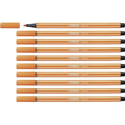 Viltstift stabilo pen 68/30 m vermiljoen | 10 stuks Viltstift stabilo pen 68/30 m vermiljoen | 10 stuks