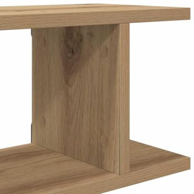 Wandschappen 2 st 75x18x20cm bewerkt hout artisanaal eikenkleur Wandschappen 2 st 75x18x20cm bewerkt hout artisanaal eikenkleur