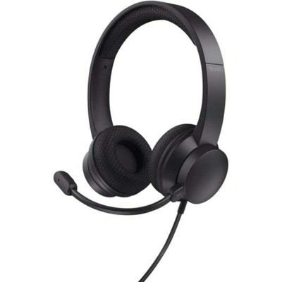Trust Ayda On Ear headset Kabel Stereo Zwart Noise Cancelling Headset, Volumeregeling, Microfoon uitschakelbaar (mute) Computer Trust Ayda On Ear headset Kabel Stereo Zwart Noise Cancelling Headset, Volumeregeling, Microfoon uitschakelbaar (mute) Computer