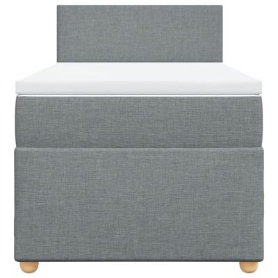 Boxspring met matras stof lichtgrijs 120x190 cm