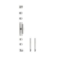 Intersteel Klink-espagnolet rechts t-recht met stangenset 2x 1245 mm geborsteld rvs - thumbnail