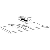 VidaXL Inductiekookplaat met 2 kookzones aanraakbediening 3500 w glas - thumbnail
