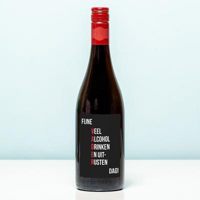 Wijnfles Fijne Vaderdag - Rood (Merlot)