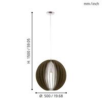 Eglo Landelijke hanglampCossano 50cm donkerbruin - 94636 - thumbnail