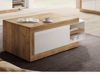 Salontafel SINO 1 deur eik/hoogglans wit - thumbnail