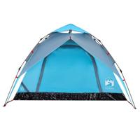 VidaXL Koepeltent 4-persoons snelontgrendeling blauw - thumbnail