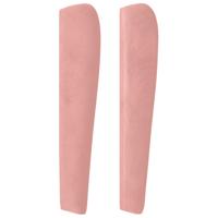 Boxspring met matras fluweel roze 200x200 cm - thumbnail