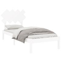 Bedframe massief hout wit 90x190 cm - thumbnail