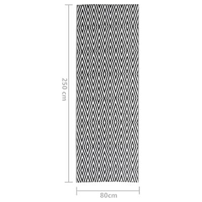 Buitenkleed ARAKIL 80x250 cm polypropeen zwart Buitenkleed ARAKIL 80x250 cm polypropeen zwart