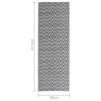 Buitenkleed ARAKIL 80x250 cm polypropeen zwart - thumbnail