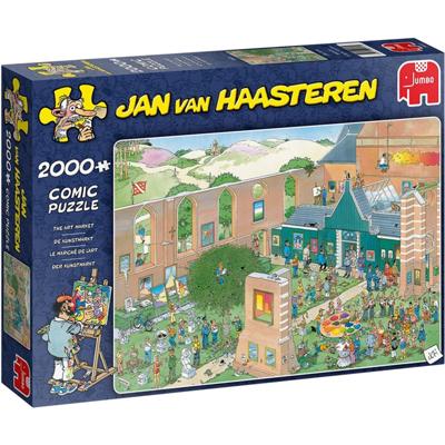 Jumbo legpuzzel Jan van Haasteren - The Art Market 2000 stukjes Jumbo legpuzzel Jan van Haasteren - The Art Market 2000 stukjes