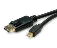 ROLINE Mini DisplayPort Kabel, mDP-DP, v1.3/v1.4, M/M, zwart, 1 m - thumbnail
