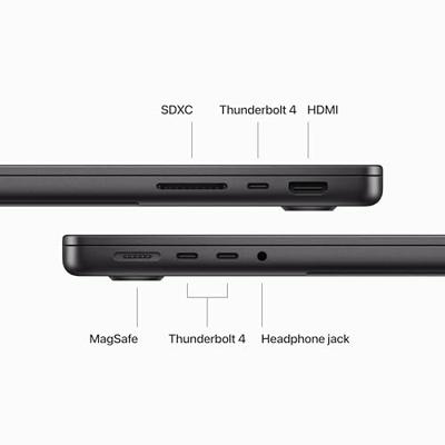 Refurbished MacBook Pro 14 Zwart Zichtbaar gebruikt