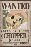 Poster One Piece - Wanted Chopper Wano 38x52cm - thumbnail
