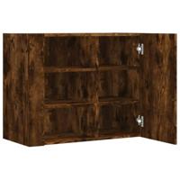 Wandkast 75x35x60 cm bewerkt hout gerookt eikenkleurig - thumbnail