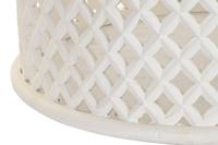 Hoofdtafel DKD Home Decor Wit Natuurlijk Aluminium Mangohout 81 x 81 x 45 cm - thumbnail