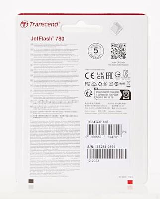 Transcend JetFlash® 780 USB-stick 64 GB Zwart TS64GJF780 USB-A 3.2 Gen 1 Transcend JetFlash® 780 USB-stick 64 GB Zwart TS64GJF780 USB-A 3.2 Gen 1