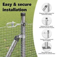 VidaXL Afrasteringspaal zilver 25 x 1 m (16 x 16 mm gaas) staal - thumbnail