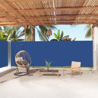 VidaXL Windscherm uittrekbaar 200x1000 cm blauw - thumbnail