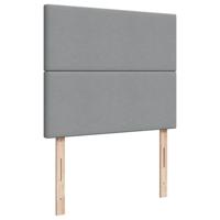 Boxspring met matras stof lichtgrijs 120x200 cm - thumbnail