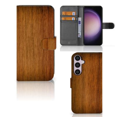 Samsung Galaxy S24 Plus | Book Style Case | Donker Hout