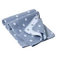 Babydeken uit biologisch katoen, rookblauw 75 x 100 cm - thumbnail