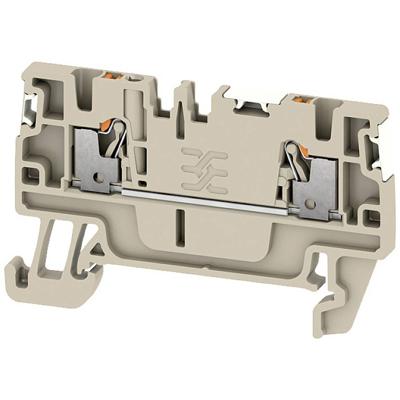 Weidmüller 2674590000 Doorgangsserieklem Push-In-klem, Steekaansluiting Donkerbeige 100 stuk(s)