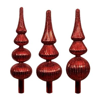 Piek glas L7b7,2h31 cm kerstrood a3 Decoris - Decoris