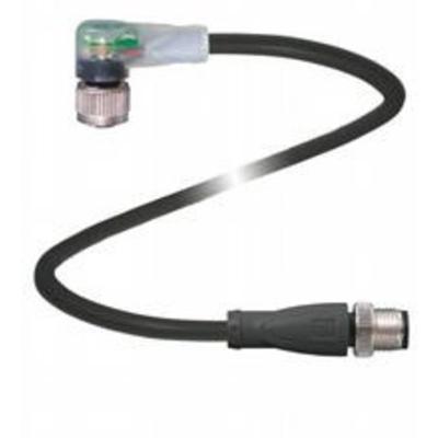 Pepperl+Fuchs 252986 Sensor/actuator connector M12 Aantal polen (sensoren): 4 Stekker, recht, Bus, haaks 1.00 m 1 stuk(s)