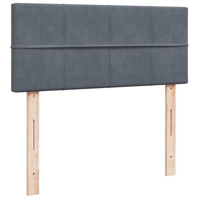 Boxspring met matras fluweel donkergrijs 120x200 cm - thumbnail