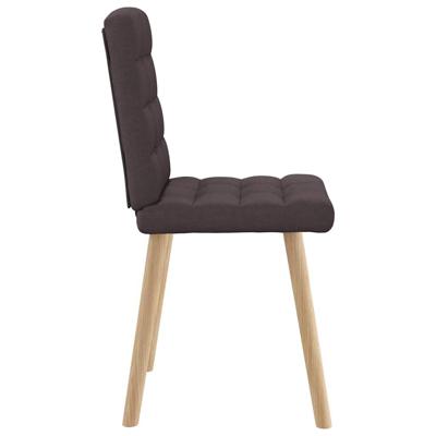 Eetkamerstoelen 4 st stof donkerbruin