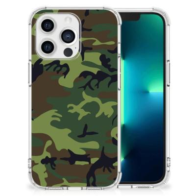 Apple iPhone 13 Pro Doorzichtige Silicone Hoesje Army Dark Apple iPhone 13 Pro Doorzichtige Silicone Hoesje Army Dark