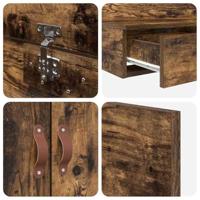 Opbergbedframe Gerookt eiken 236.5 x 90 x 31.5 cm Bewerkt hout - thumbnail