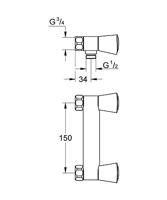 Grohe Costa S Douchekraan Chroom - thumbnail