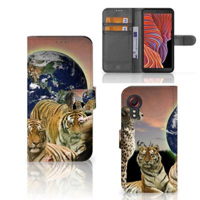 Samsung Galaxy Xcover 5 | Telefoonhoesje | Met pasjeshouder | Roofdieren