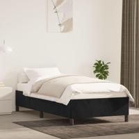 Bedframe fluweel zwart 90x200 cm - thumbnail