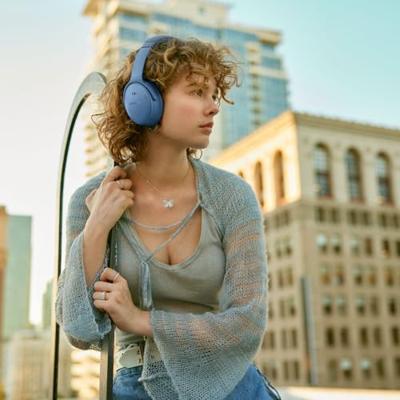 Bose QuietComfort Draadloze noise cancelling-hoofdtelefoon, Bluetooth over-ear hoofdtelefoon met afspeeltijd tot 24 uur, Blauwe Schemer - Limited-Edition